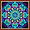 DMCVIVR Gestempeltes Kreuzstich-Set für Erwachsene und Anfänger, Stickset, 11-fädig, Kreuzstichmuster, Stickmuster, magisches Mandala, 45,7 x 45,7 cm