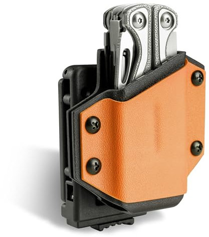 TACTICAL_GEEK TX1 Multi-Tool-Scheidenhalter, Orange, Nylon, Holster, UTILITY_HOLSTER_POUCH, 9x9.5x5 cm, Ohne Taschen oder Fächer, Schnalle, Für Gürtel