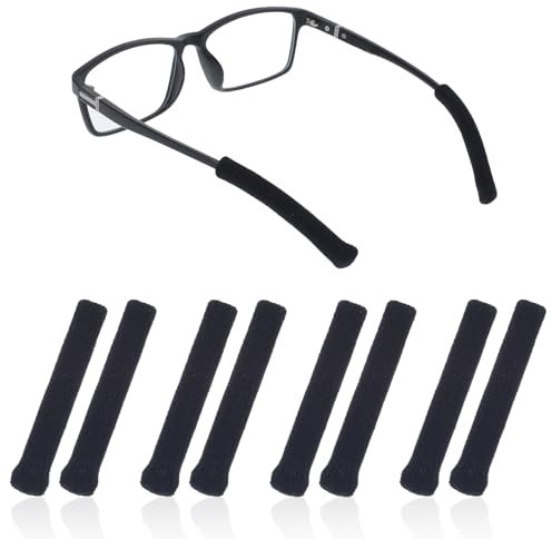 8Pcs Eyeglass Ear Cushions, Anti Slip Temple Pads Soft Knitted Eyeglass Temple Tips Eyeglass Pads, Ear Eyewear Retainer Glasses Arm Covers for Glasses Sunglasses