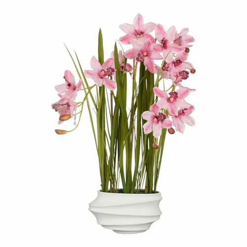 Mica Decorations Dekorative Pflanze Cymbidium, Polyester, Orchidee, 81 x 49 x 40 cm, künstlich