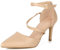 Rodawu Womens Court Shoes Pointed Toe High Heel Shoes Ankle Strap Pumps Wedding Shoes Sandals Ladies Shoes Shoes Size 5.5 Nude Shoes for Women