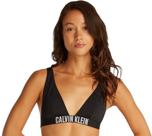 Calvin Klein Damen Bikini Oberteil Bralette Herausnehmbare Polster, Schwarz (Pvh Black), L