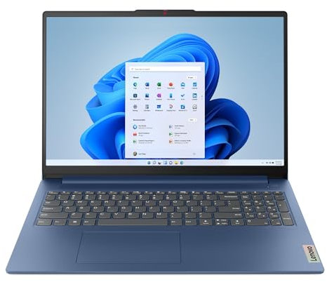 Lenovo IdeaPad Slim 3 16ABR8 16 Laptop | WUXGA 1920 x 1200 IPS Display | AMD Ryzen 7-7730U up to 4.5GHz | 16GB DDR4-3200MHz RAM | 512GB PCIe 4 NVMe SSD | Windows 11 | Blue
