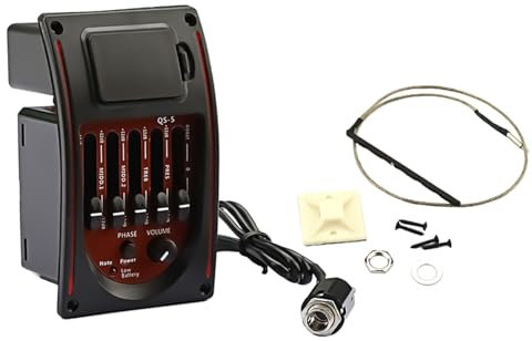 5-Band Tone Controls Equalizers Tuner Guitar Preamp Piezo Pickup Tuner Amplifier For Folk Guitar Accessories