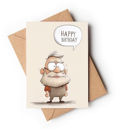 Vensetra Geburtstagskarte mit Umschlag | Birthday card | Mann/Frau/Freundin | Lustig | Glückwunschkarte Happy Birthday