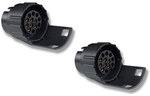 Torado 2 x Anhänger Adapter 13 auf 7 Polig Stecker Adapter 2er-Set Anhängerstecker alt auf neu Anhänger Zubehör Hänger Adapter