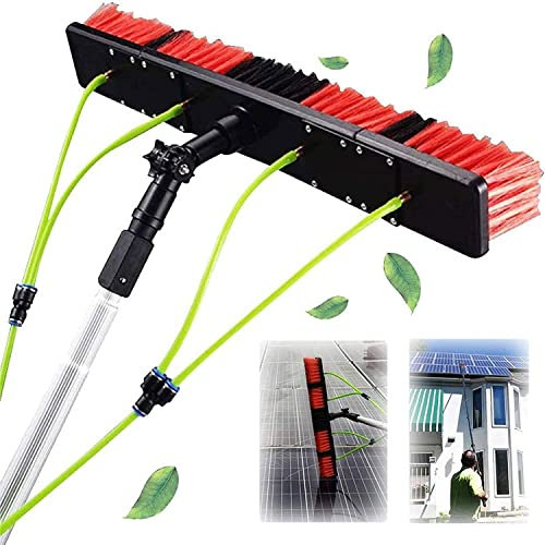 Pulitore telescopico professionale per la pulizia di pannelli solari fotovoltaici e finestre da tetto verande con pali alimentati ad acqua