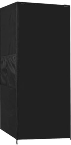 Fundas de refrigerador, pieles de refrigerador | Fundas antipolvo verticales para nevera con bolsillo de malla - Funda de nevera impermeable negra con cremallera, fundas para appa