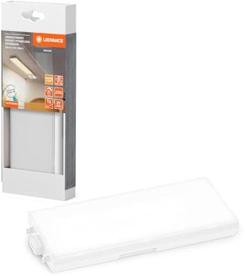 LEDVANCE Unterbauleuchte mit 2 Steckdosen und 2 USB-C-Anschlüssen, breite Flood-Strahlung (Flutlicht), 3.85 W, 250 lm, 3000 K, 830 warmweiß, weiße Erweiterung, dimmbar, Kunststoff (PC), IP20