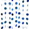 We Moment Zone 52 Ft Blau Glitzer Papier Circle Dots Garland,6 Stücke Hängende Runde Garland für Geburtstag Hochzeit Baby Shower Party Deko