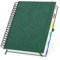 Yarotm Taccuino Spirale A4 Righe - 100gsm Carta Quaderno Appunti 21.6x28.5cm - Notebook A4 Righe 7mm Copertina Rigida - Pelle PU Blocco Notes Disegno, Verde Scuro