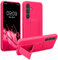 kwmobile 1x Custodia Compatibile con Samsung Galaxy S24 - Cover Supporto Dita - Back Case per Smartphone - Protezione Gommata Rosa Shocking