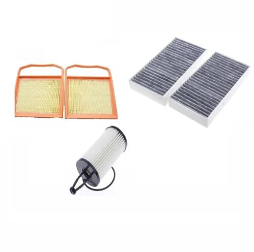 PNBVW 3 filtri aria, filtro abitacolo e filtro olio for Mercedes GL X166/GLC X253 C253/GLE W166 C292/GLS X166 W166, codice OEM: