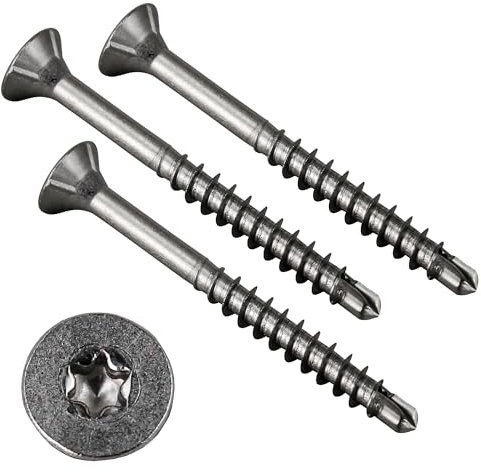 RYSUPPLY Spanplattenschrauben mit Bohrspitze aus Edelstahl | 5 x 30/18 | Holzschrauben | 50 Stück | In diversen Größen und Mengen erhältlich