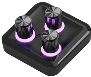 Cooler Master MasterHUB 3xKnob Module: Freeform 2.0 Modular Platform - Precision Control with Customizable Knobs and RGB LEDs for Effortless Fine-Tuning of Creative Apps and Lighting