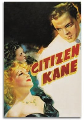 DJWIIJN Citizen Kane-Filmposter, dekorative Malerei, Leinwand, Wandposter und Kunstdruck, moderne Familienschlafzimmer-Dekoration, Poster, 50 x 75 cm