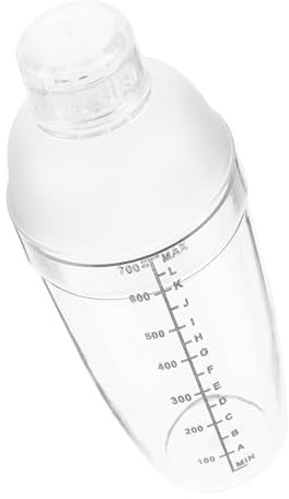 INOOMP 700ml Cocktail Shaker Mixer Cup Pc Resin Hand Shake Bar Drink Shaker for Home Bar and Party