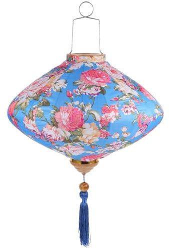Yardenfun Chinesische Laterne Mit Blumenmuster Antike Feiertagslaterne FüR Balkon Und Garten HäNgende Laterne Deko Outdoor Windlicht FüR Neujahrsfest Und Party