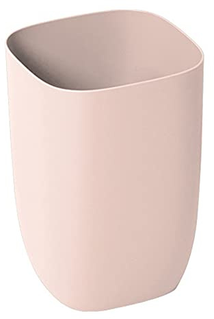 Sirxlevcy Bathroom Trash Bin Small Office Can Plastic Waste Paper Rubbish Bin Modern Bin for Bathroom Bedroom Living Room Pink