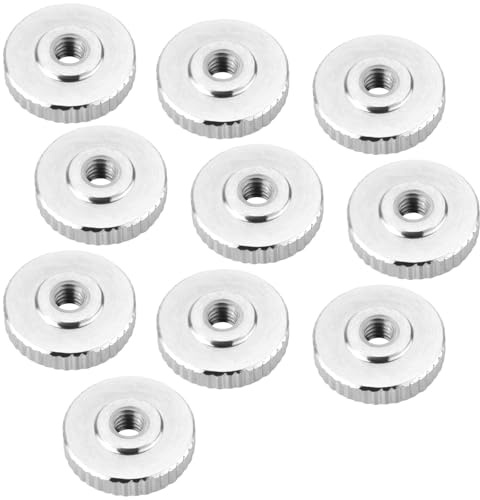 SOTECH 10er Set Rändelmutter M3 Edelstahl V2A (SS304) flache Form DIN 467 | metrische Griffmutter mit gerändelten Seitenflächen