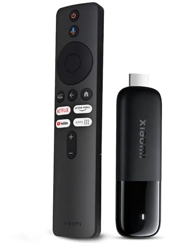 Xiaomi TV Stick 4K (2a generazione), Xiaomi Streaming Stick compatibile con Google TV, Google Cast, telecomando vocale, compatibile con Wi-Fi 6, HDR10, Dolby Atmos e Dolby Vision