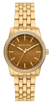 Michael Kors Bryant Damen 35MM Goldfarbener Edelstahl Uhr, MK7581