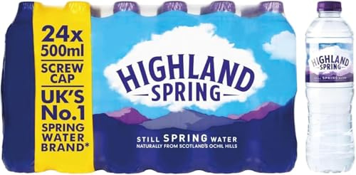 Highland Spring Still Spring Water 500ml | 50cl x 24 Bottles | Natural