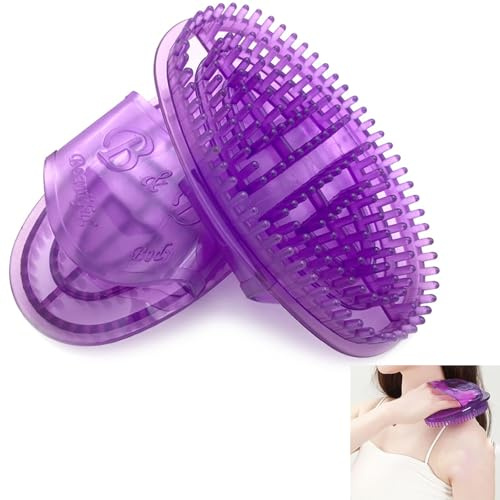 2 Pcs Body Brush,Silicone Lymphatic Drainage Meridian Brush,Portable Durable Meridian Massage Brush,Perineal Massage Tool for Lymphatic Drainage,Body Relaxation,Abdomen,Back,Belly,Muscle