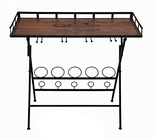 Table porte-bouteille et verres