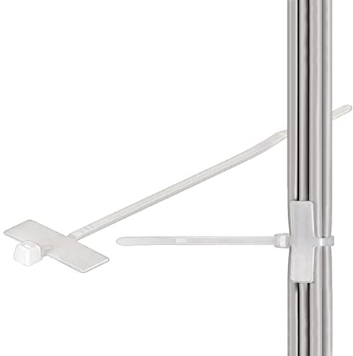 300x Kabelbinder | 100 x 2,5 mm | mit Beschriftungsfeld | Feldgröße: 24 x 8 mm | beschriftbar selbstsichernd | Weiß Transparent | 300 Stück