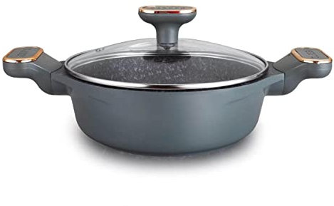 rukauf HQ Premium Cocotte avec revêtement céramique granit 4 l Ø 28 cm Design céramique