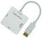 Adaptateur DP vers HDMI VGA DVI Displayport vers HDMI 4K Adaptateur 3 en 1 Port d'affichage vers HDMI VGA DVI Convertisseur mâle vers femelle Plaqué or (forme de diamant) (carré blanc)