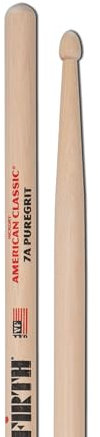 Vic Firth American Classic® Series - 7A PureGrit - Lacquer Free Finish with Abrasive Wood Texture - Wood Tip