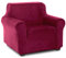 TIANSHU Samt Sesselbezug,Soft Velvet Plush Couchbezug stilvolle Luxus-Möbelbezüge Anti-Rutsch-High Stretch Sesselbezug(1 Sitzer, Weinrot)