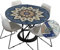 Morbuy Tischdecke Outdoor Rund 100 cm, Elastisch Rund Abwaschbar Tischdecken Wasserabweisend Lotuseffekt Garten Tischdecke Blau Mandala Table Cloth, Ideal für 80cm-90cm