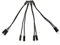 ZYAMY Starthilfekabel für PC-Mainboard, 1 Buchse auf 2 Stecker, 2 Pins für PC-Mainboard, Power-Lichtdiodenschalter, Reset-Festplatte, Schwarz, 4 Stück