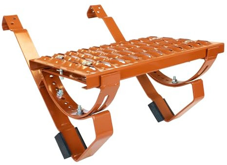 DAPRONA Laufrost Set für gewellte Dachziegel 120cm, Dachtritte für Schornsteinfeger Ziegelrot, inkl. Montagematerial für sichere Dachbegehung