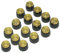 15Pcs Guitar AMP Amplifier on Fit Knobs Black with Gold Aluminum Cap Top Fits 6mm Diameter Pots Amplifiers