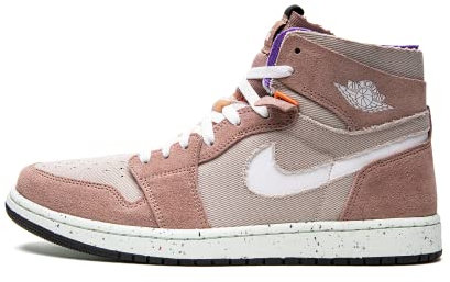 Nike Jordan 1 High Zoom Air CMFT White Daybreak Tropical Twist, White/Pure Violet-white, 10 UK