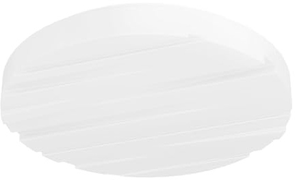 EGLO LED Deckenleuchte Ferentino, runde Deckenlampe mit Dekor | Lampe Decke aus Kunststoff und Metall in weiß, Deckenbeleuchtung warmweiß, Ø 28 cm