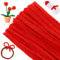G2PLUS Rot Pfeifenreiniger 6mm, 100 Stück Pfeifenputzer zum Basteln, Pfeifenputzer für Blumen Pfeifenreiniger, 30cm Chenilledraht für Kinder zum Basteln und Dekorieren