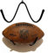 Football Wall Mount Holder Football Ball Display Storage Rack - Sturdy and Flexible, for all football sizes.Perfect to display a commemorative football and not have large obstructive shelf on wall!