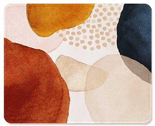 ITNRSIIET Mouse Pad with Stitched Edges, Premium-Textured Mouse Mat Pad, Non-Slip Rubber Base Mousepad for Gaming Laptop Computer & PC 260×210×3mm,Abstract Art Style