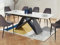 Vente-unique - Table à Manger Extensible LIBSY - 6 à 8 Personnes - Céramique et Métal - Blanc de Maison Céphy