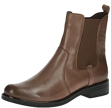 CAPRICE Damen Chelsea Boots Kleiner Absatz Elegant, Braun (Taupe Nappa), 38 EU