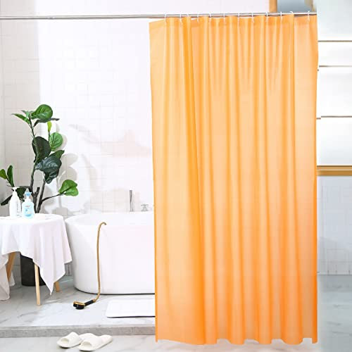 lamphle Duschvorhang Reißfest Duschtrennvorhang mit Haken Modern Wasserabweisend & Waschbar Badvorhang für Hotel Orange