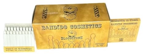 Bandido Barber Bloodstone 24 Packungen a 20 Stück Einweg Blutstiller | Alaunstein in Zündholzform | Kan Tasi | 24x20er Pack | perfekt für Reisen | einfache Anwendung | für die Nassrasur
