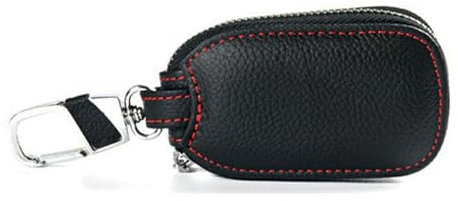 Funda para Llavero de Coche, Bolsa para Llavero, Funda con Cremallera de Mando a Distancia de Cuero