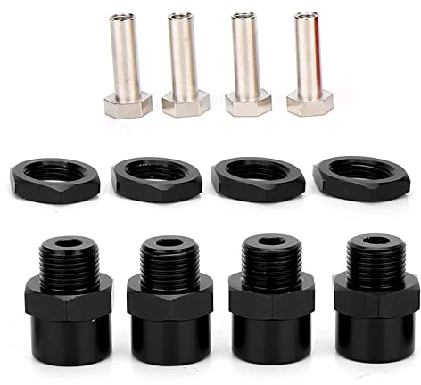 SPYMINNPOO RC Car Wheel Hex Adapter, 12 mm auf 17 mm Konvertierung, Hex Wheel Hub Zubeh?r FR 1:10 Modellautos, fr RC Enthusiasten und Hobbyisten (Schwarz)