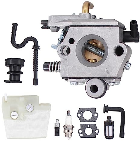 Vergaser Ersatz mit Vergaserfilter Zündspule Kraftstofffilter Luftfilter Zündkerze Kraftstoffleitung Kraftstoffschlauch Ansaugstutzen Dichtungen für Stihl 024 026 MS 260 MS260 MS260C MS 240 MS240